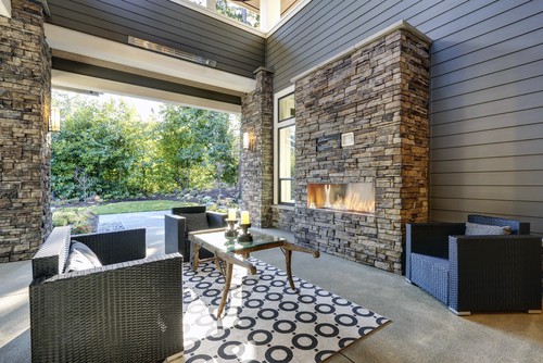 Outside Fireplace - SDS Homes Construction Corp.